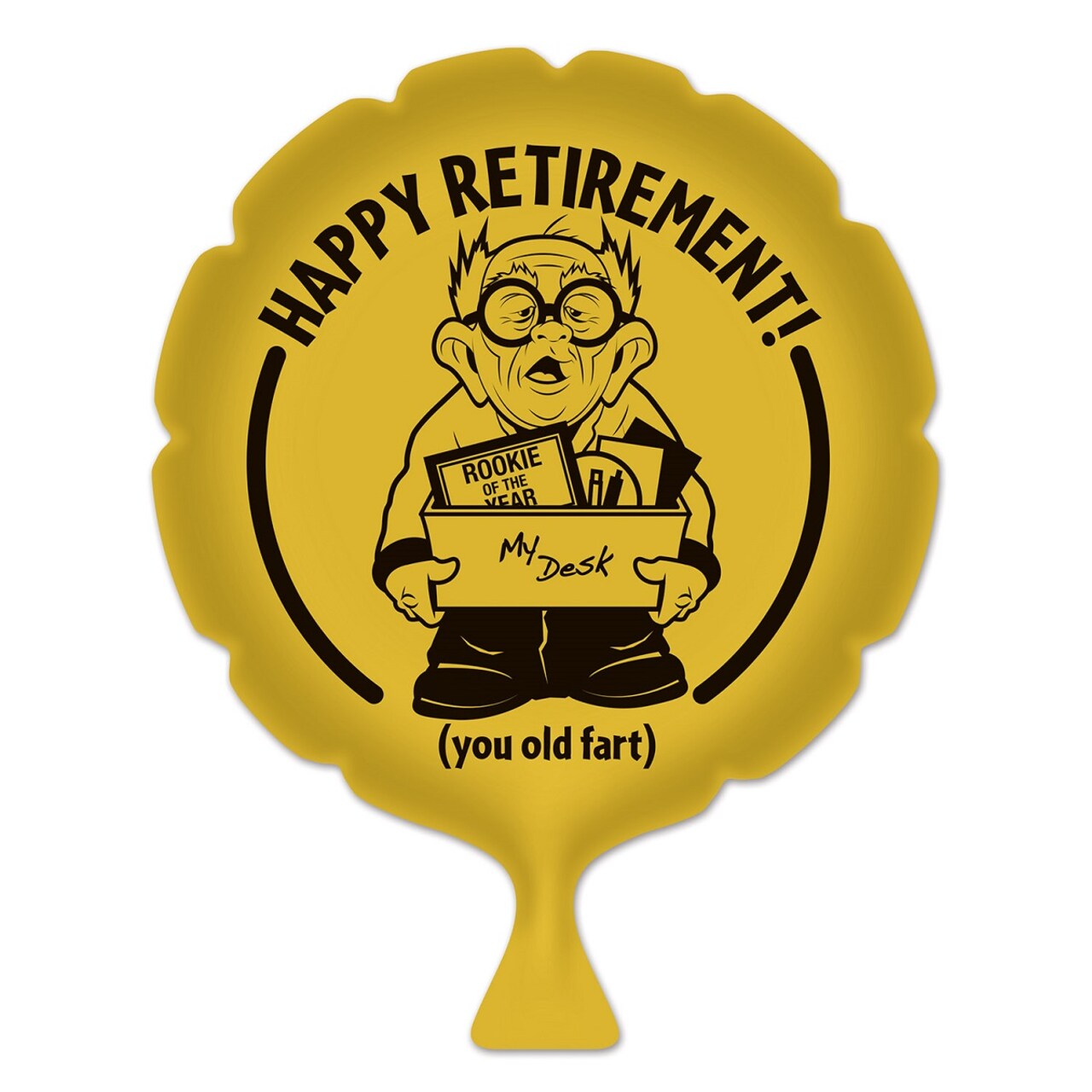 Beistle Set of 6 Yellow and Black "Happy Retirement!" Whoopee Cushion Party Favors 8
